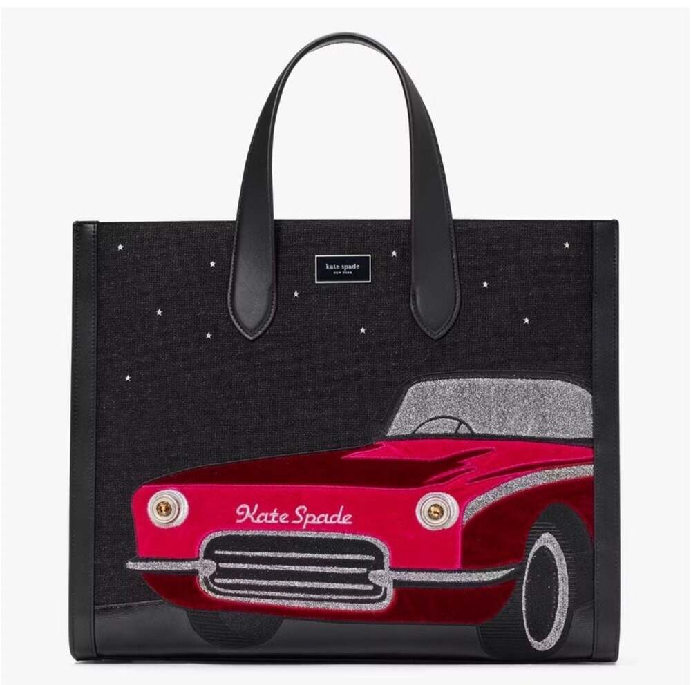 Kate Spade New York Manhattan Car Embellished Large Tote NWT